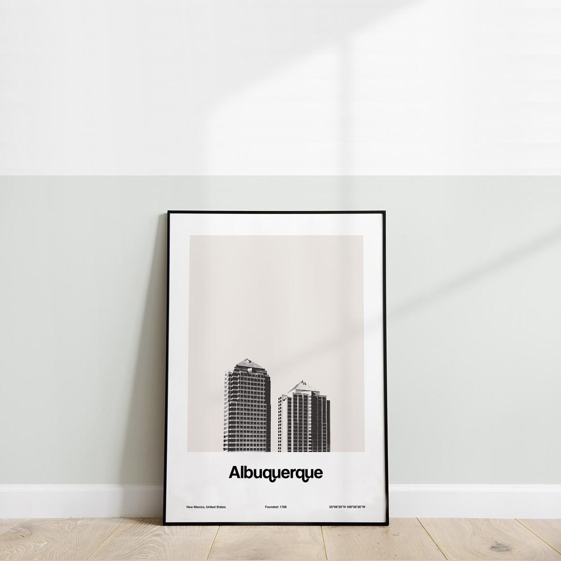 Albuquerque Skyline, Minimalist New Mexico Travel Poster - Image 3