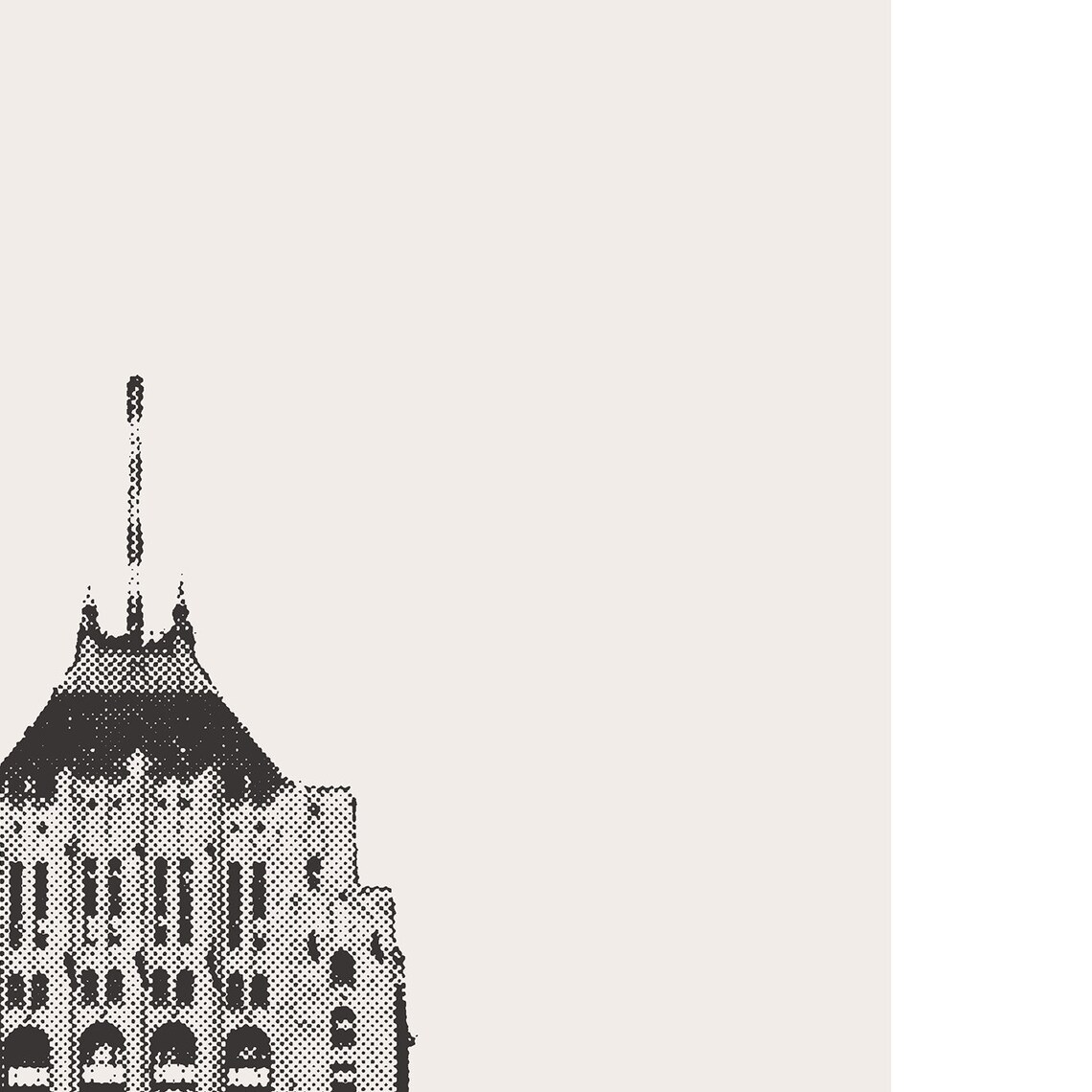 Detroit MI Fisher Building Minimalist Travel Poster - Image 2