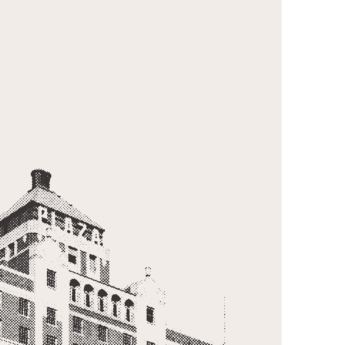 El Paso Plaza Hotel, Pioneer Park Minimalist Art Print - Image 2