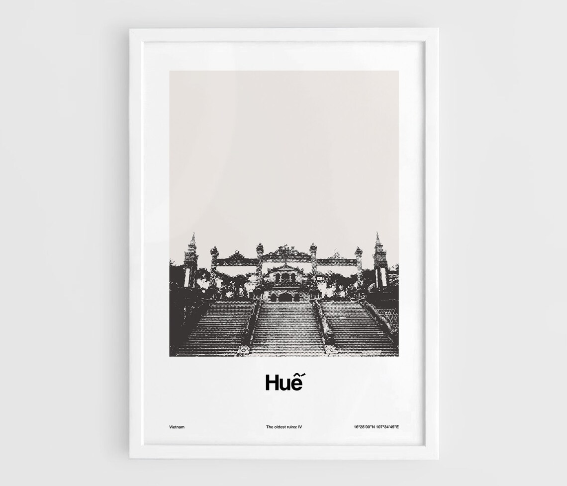 Hue City, Emperor Khi Nh Tomb Vietnam Travel Poster