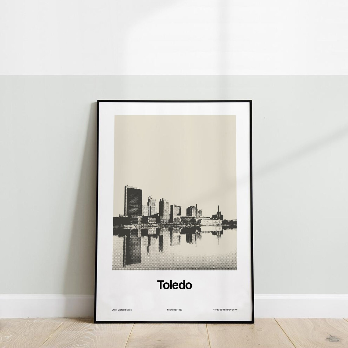 Toledo Ohio Minimalist Downtown Skyline Art Print - Image 3