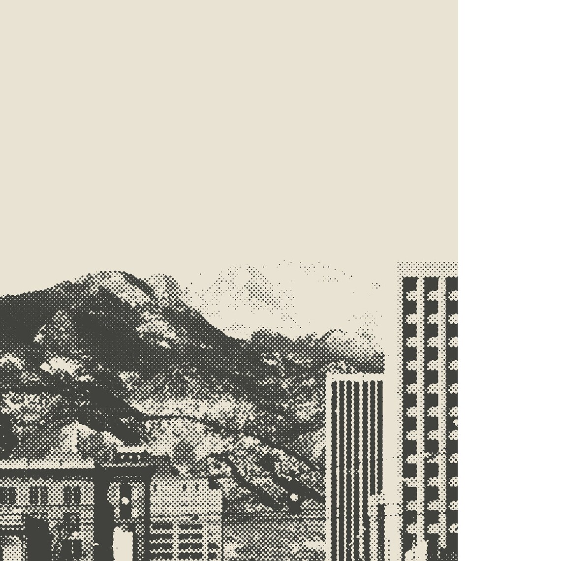 Colorado Springs Downtown Skyline Minimalist Art Print - Image 4
