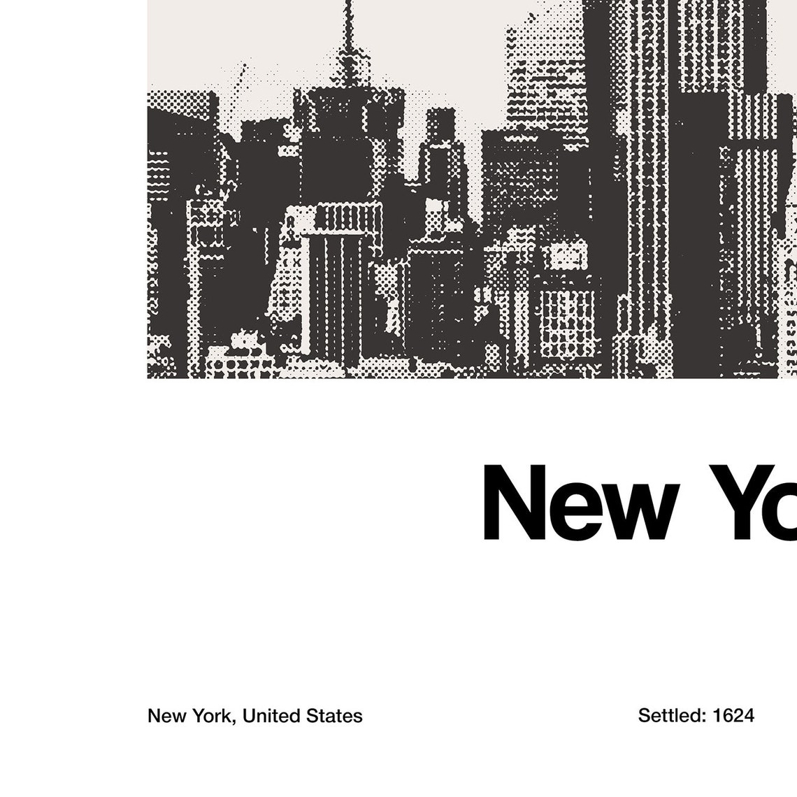 New York Manhattan Skyline, Minimalist Travel Poster - Image 3