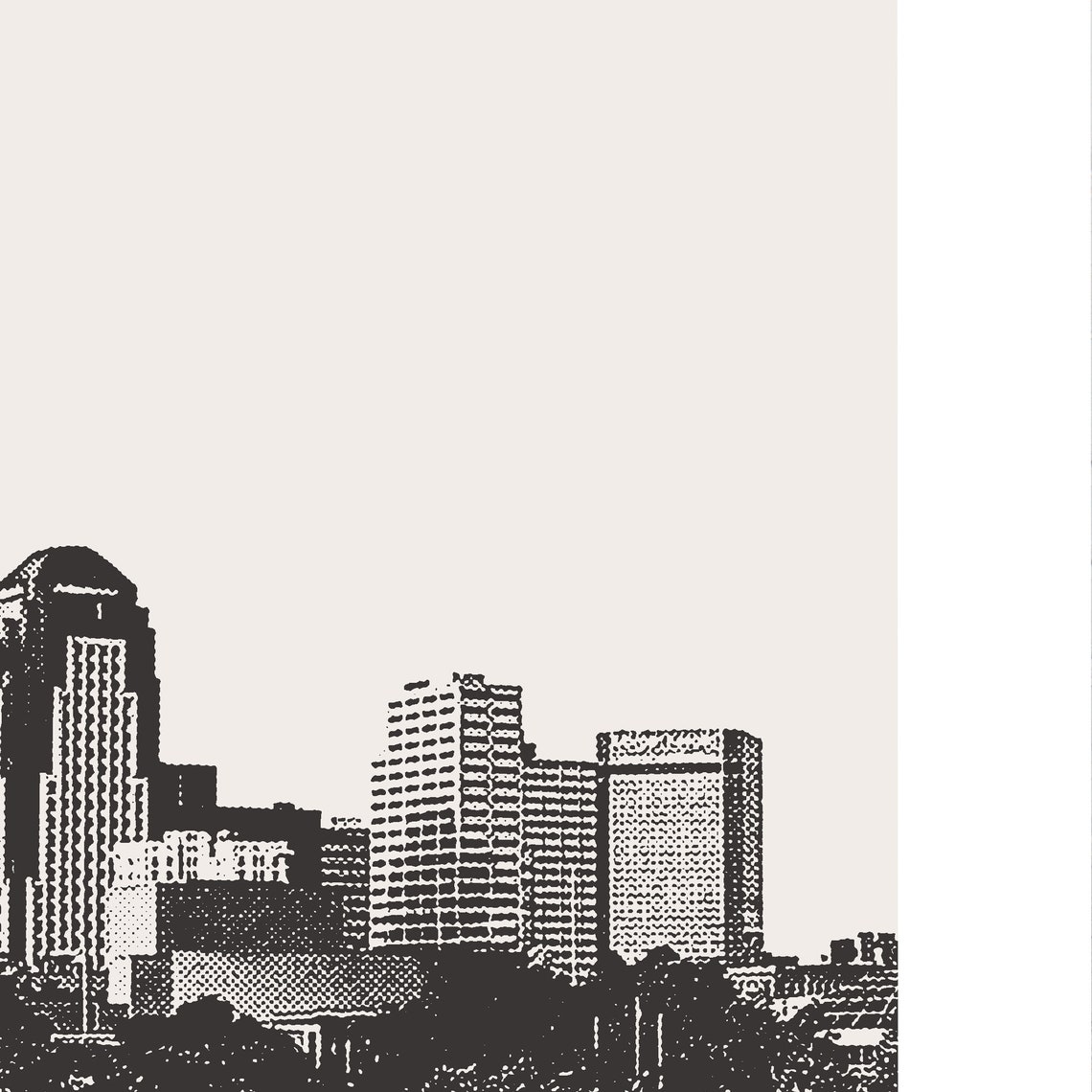 Shreveport Louisiana Poster Downtown Shreveport La Print Shreveport Skyline Black White Shreveport Wall Art Minimalist Custom City Print - Image 3