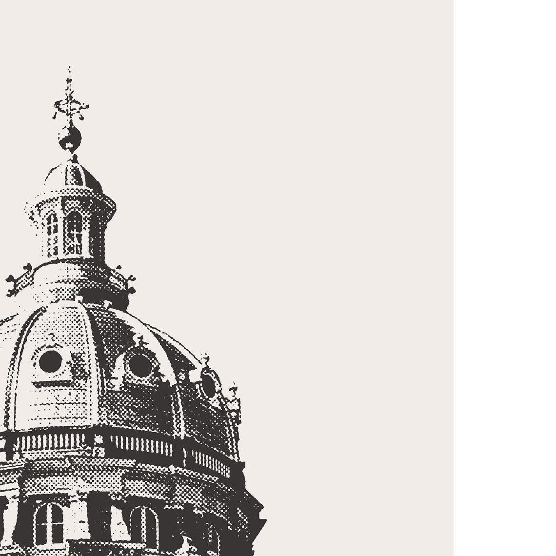 Des Moines Iowa State Capitol Minimalist Art Print - Image 3