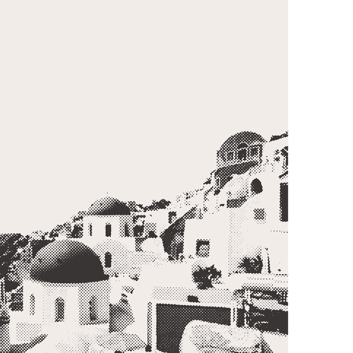 Santorini Skyline Minimalist Travel Poster, Greece - Image 3