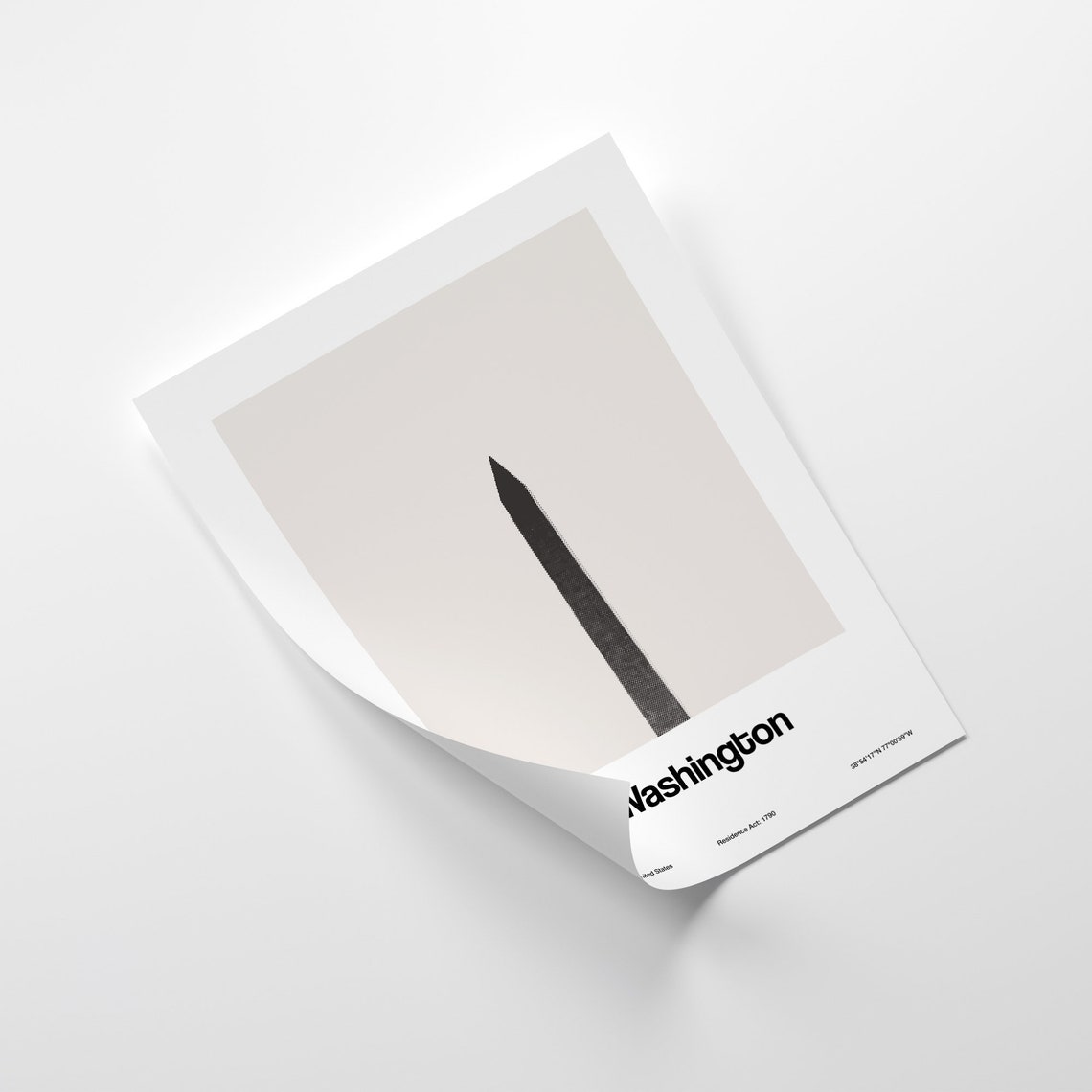 Washington DC Minimalist City Print, National Mall - Image 3