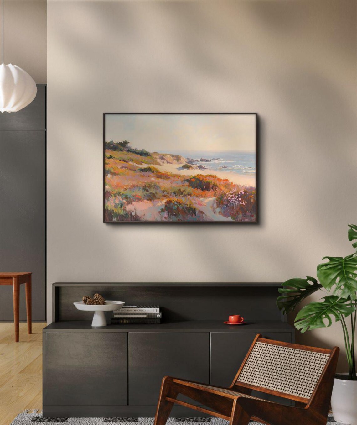 California Coastal Breeze, Impressionist Beach Landscape