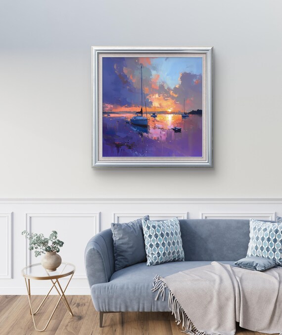 Sunset Reflections On The Water, Boats