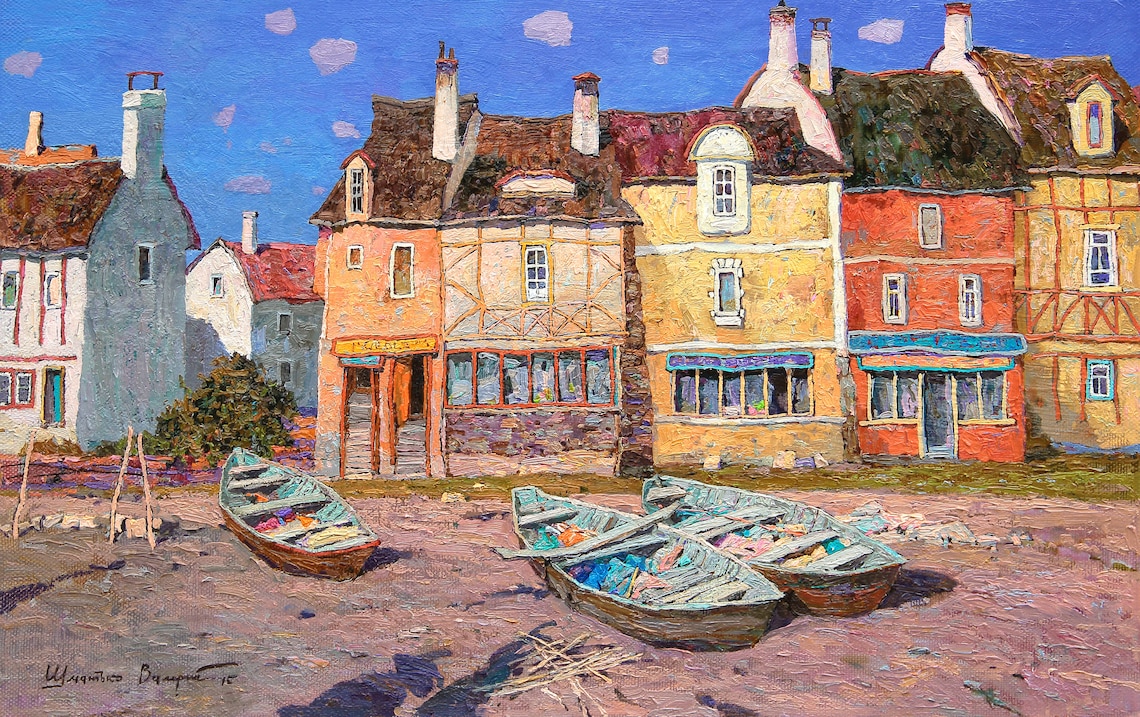 French Coastal Normandy Landscape, Oil Painting - Image 3