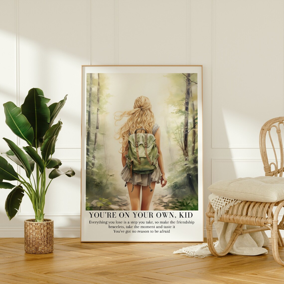 Taylor Swift You Are On Your Own Kid Forest Hiker Lyric Poster - Image 2