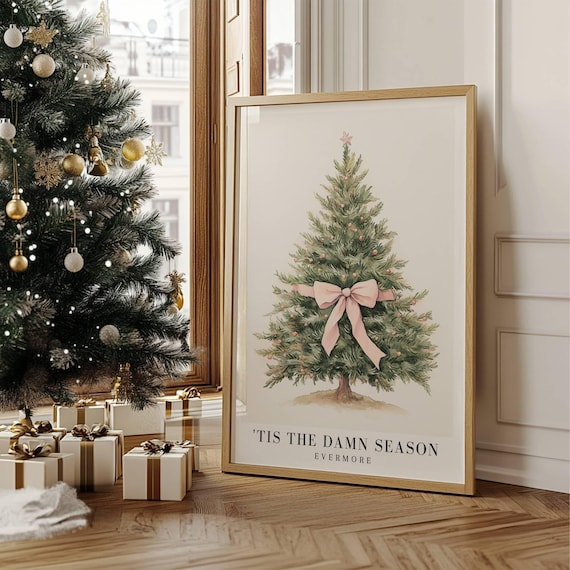 Tis the Damn Season Taylor Swift Evermore Christmas Tree Poster