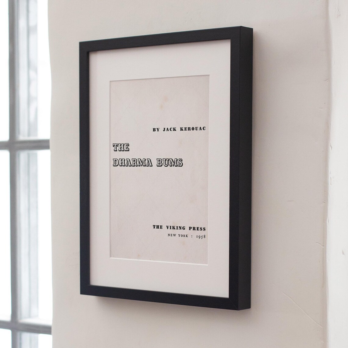 Jack Kerouac The Dharma Bums 1958 Viking Title Page Book Art Poster - Image 3