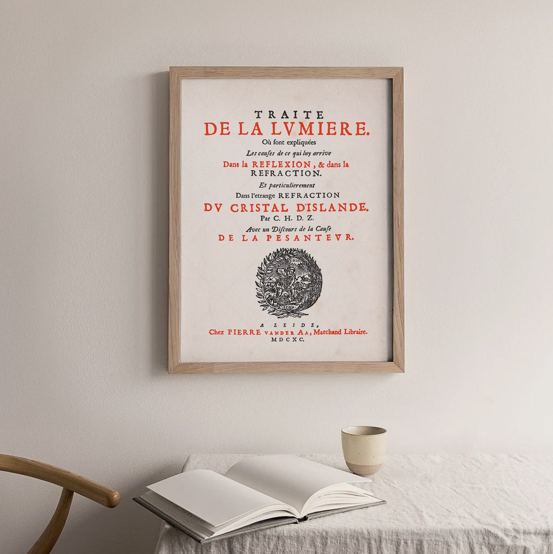 Christiaan Huygens Traite De La Lumiere 1690 Title Page Science Poster - Image 3