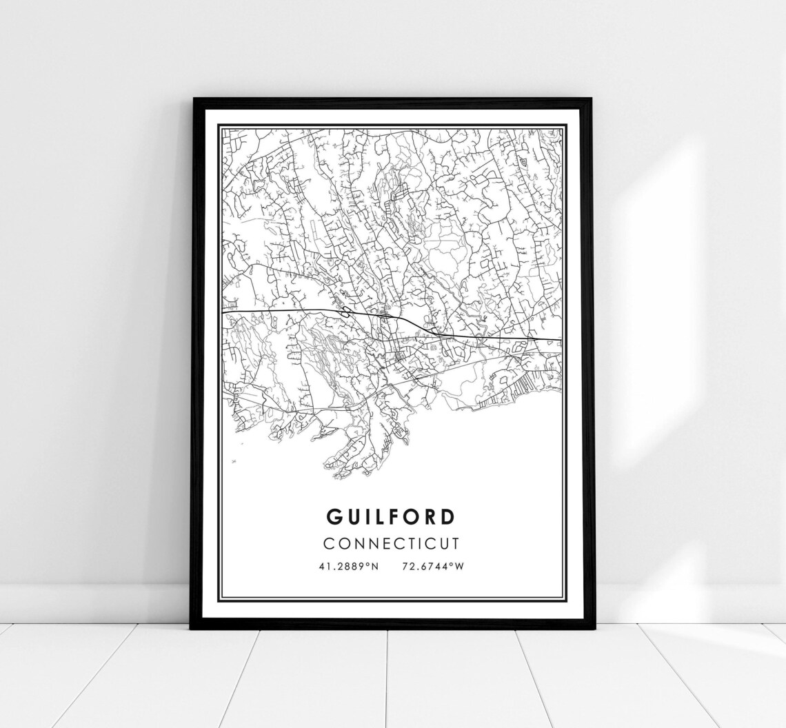 Guilford Map Print Poster, Connecticut City