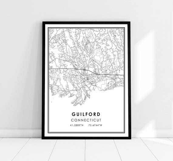 Guilford Map Print Poster, Connecticut City