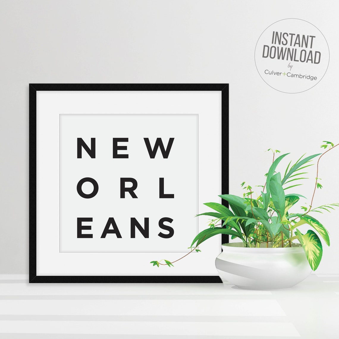 New Orleans Area Code Art Louisiana Geography Minimalist Poster - Image 5