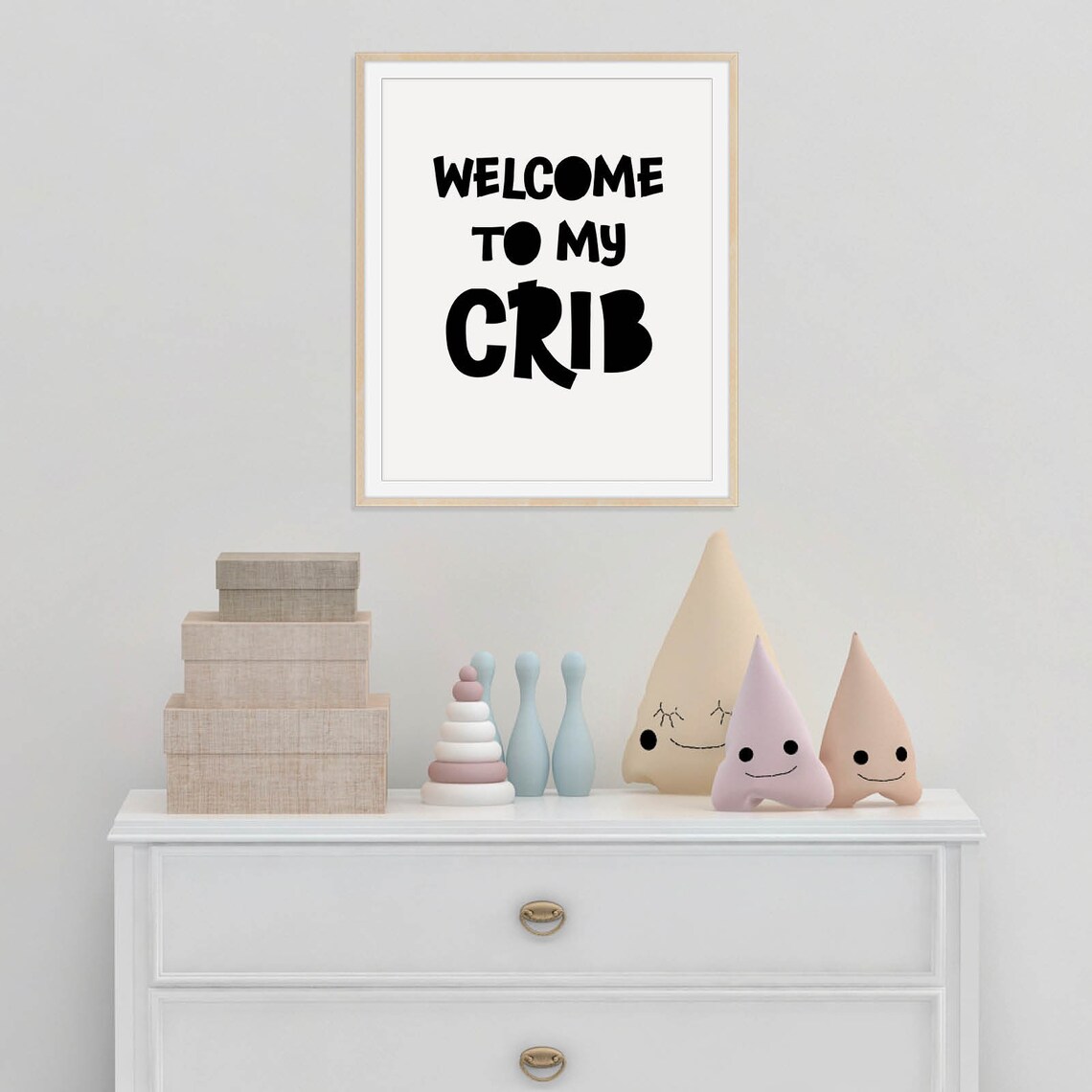 Welcome To My Crib Nursery Art Black White Baby Room Wall Poster - Image 3
