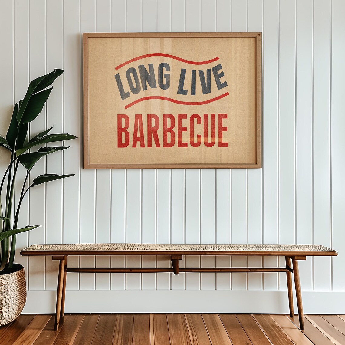 Texas BBQ Grill Print, Kitchen and Man Cave Decor - Image 2