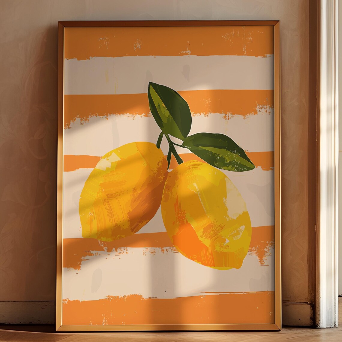 Cute Lemon Print Lemons Wall Art Kitchen Poster Trendy Food Art Farmhouse Kitchen Art Drawing Retro Kitchen Art Fruit Wall Art Decor