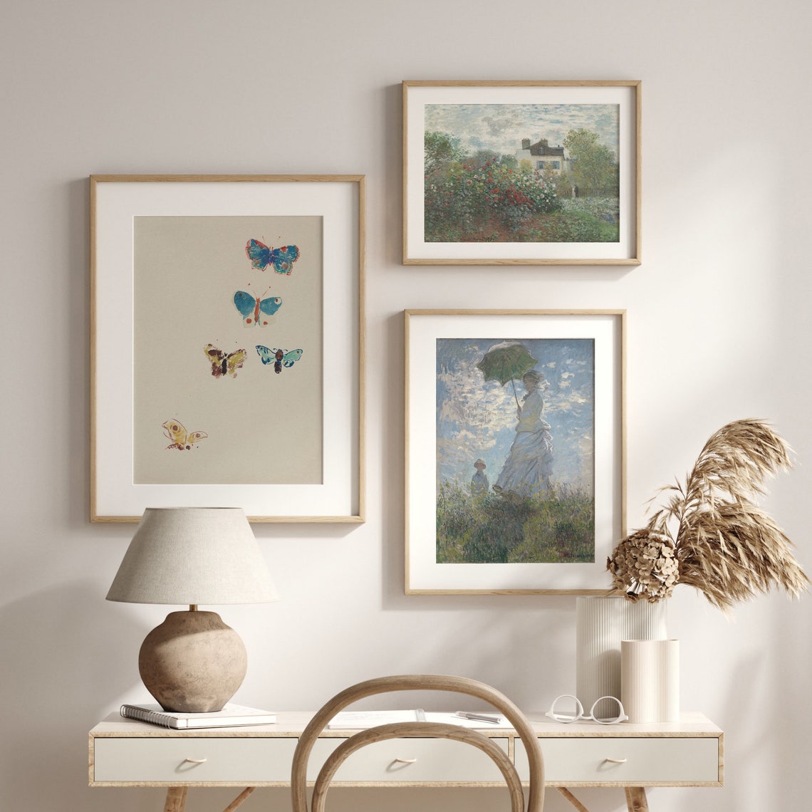 Watercolor Butterflies Botanical Study Art Print for Home Decor - Image 2