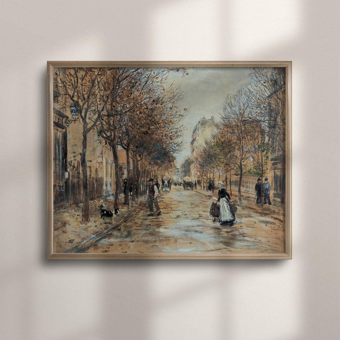Antique French Country Decor Vintage Painting Of France Village Street Wall Art For Living Room Bedroom C16 177