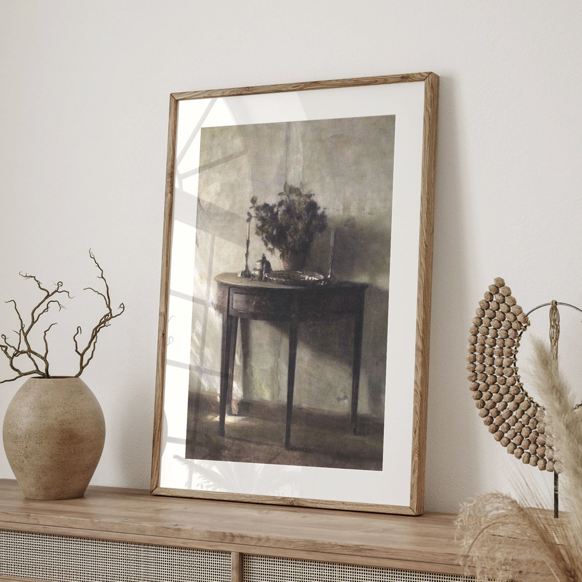 Moody Dark Academia Table Still Life Vintage Interior Art Poster - Image 4