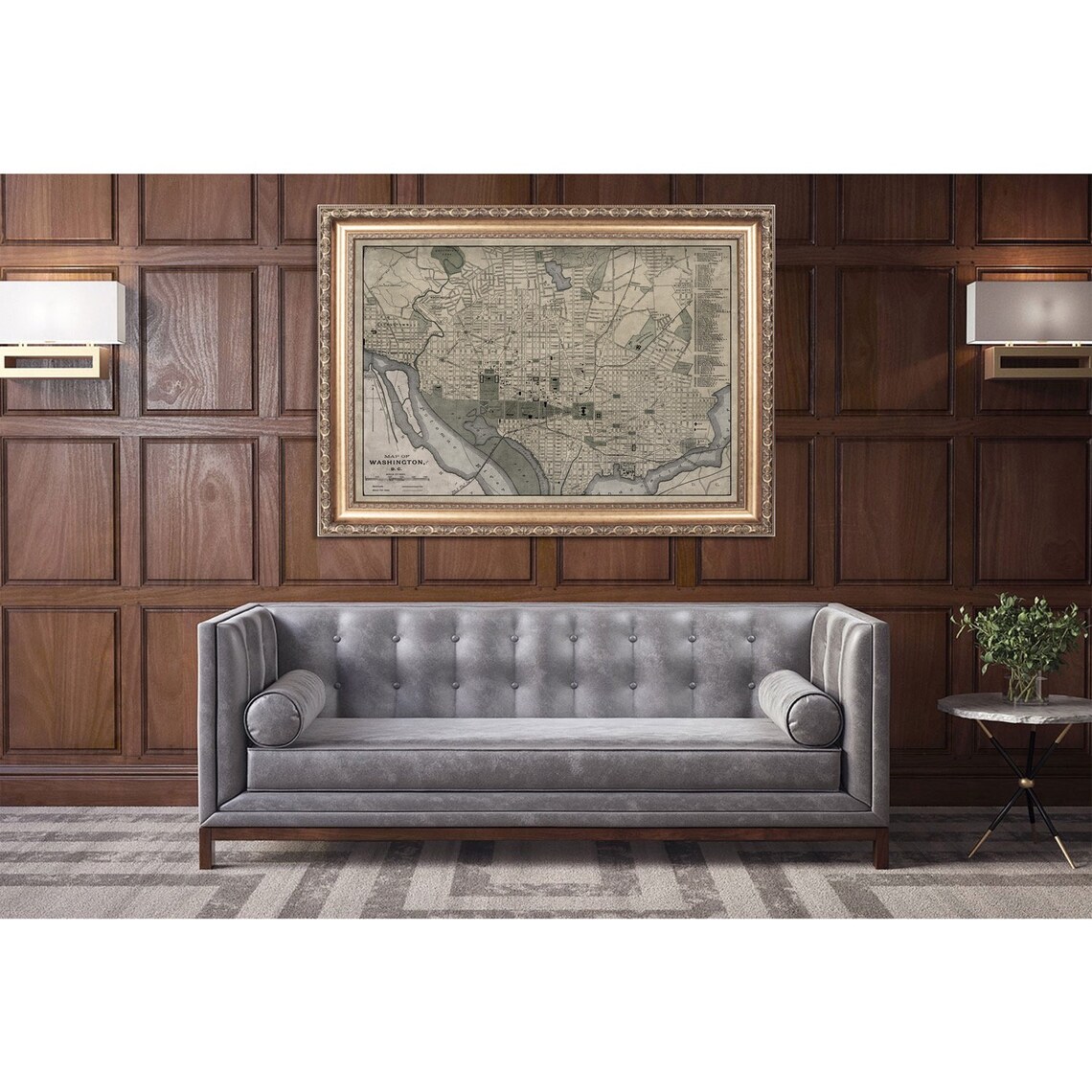 Washington DC Vintage Map, City Travel Poster - Image 2