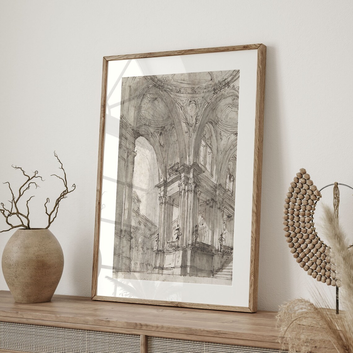 Vintage Architecture Sketch, Minimalist Line Art Poster - Image 4