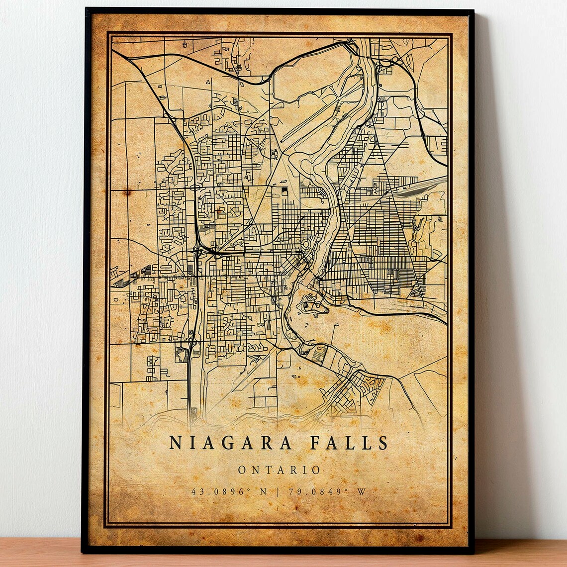 Niagara Falls Vintage Map Poster, Ontario Travel Print - Image 4