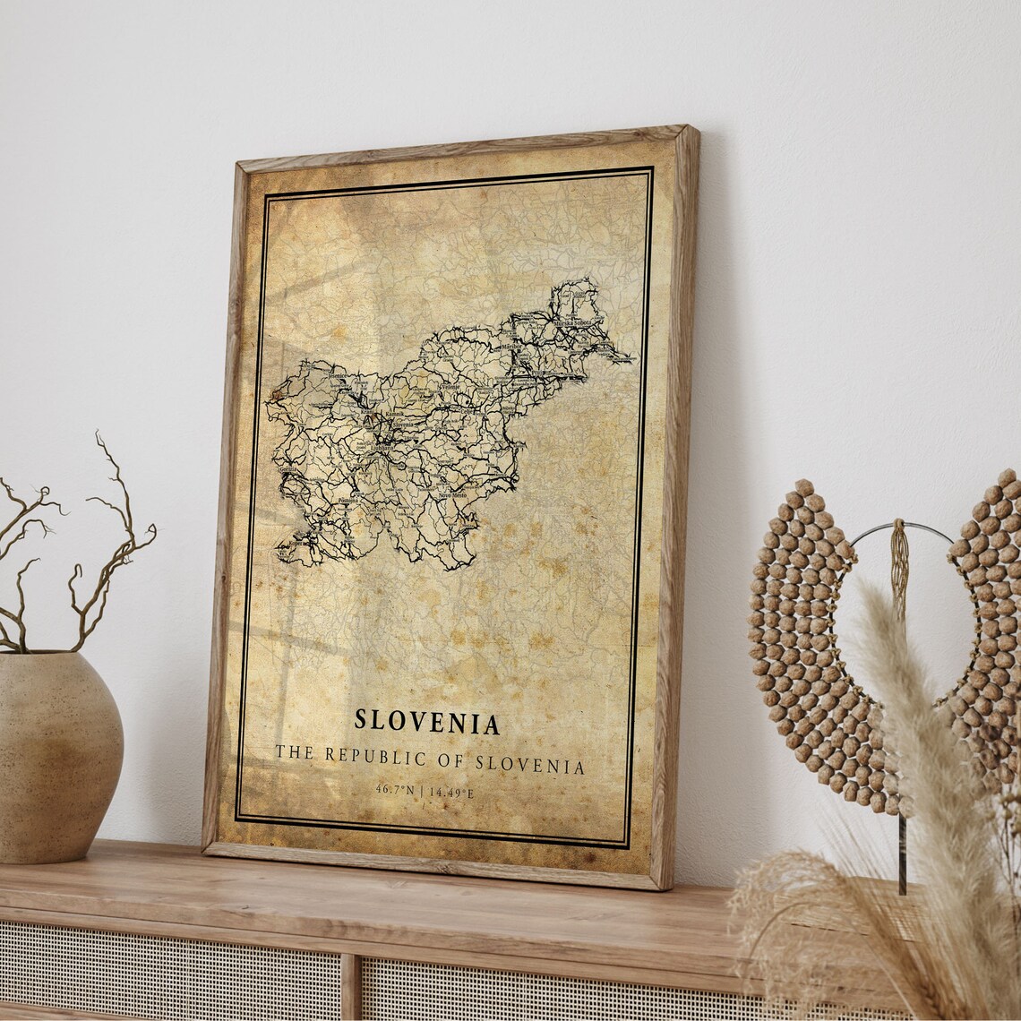 Slovenia Vintage Map Poster Print, Country Map - Image 4