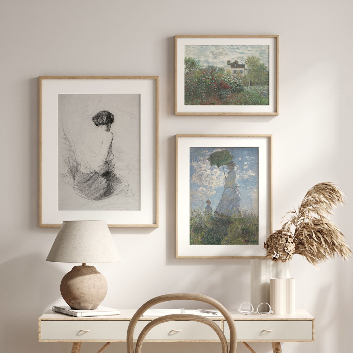 Vintage Charcoal Figure Study of a Seated Woman Fine Art Poster - Image 2