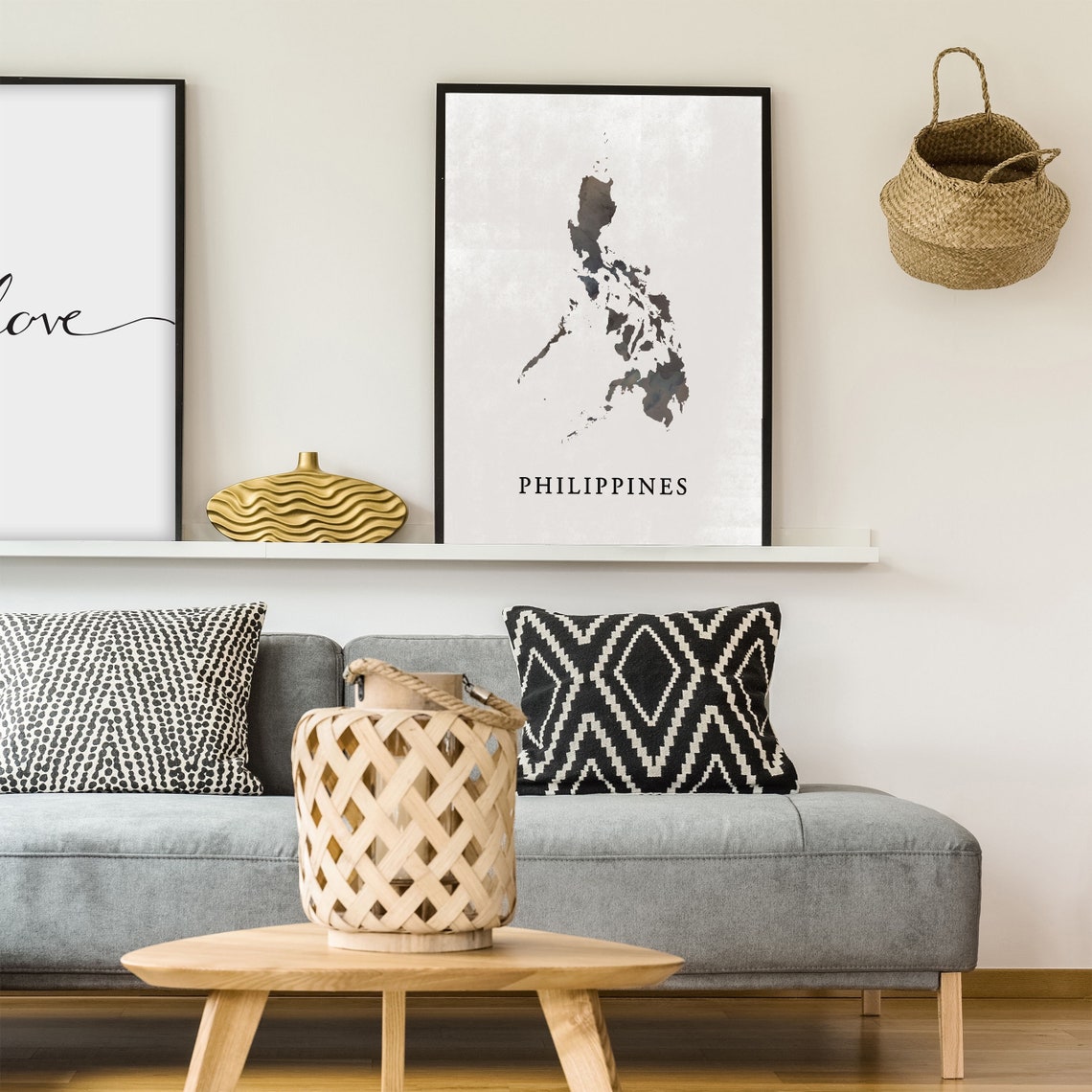 Philippines Watercolor Archipelago Map Minimalist Poster Art - Image 4