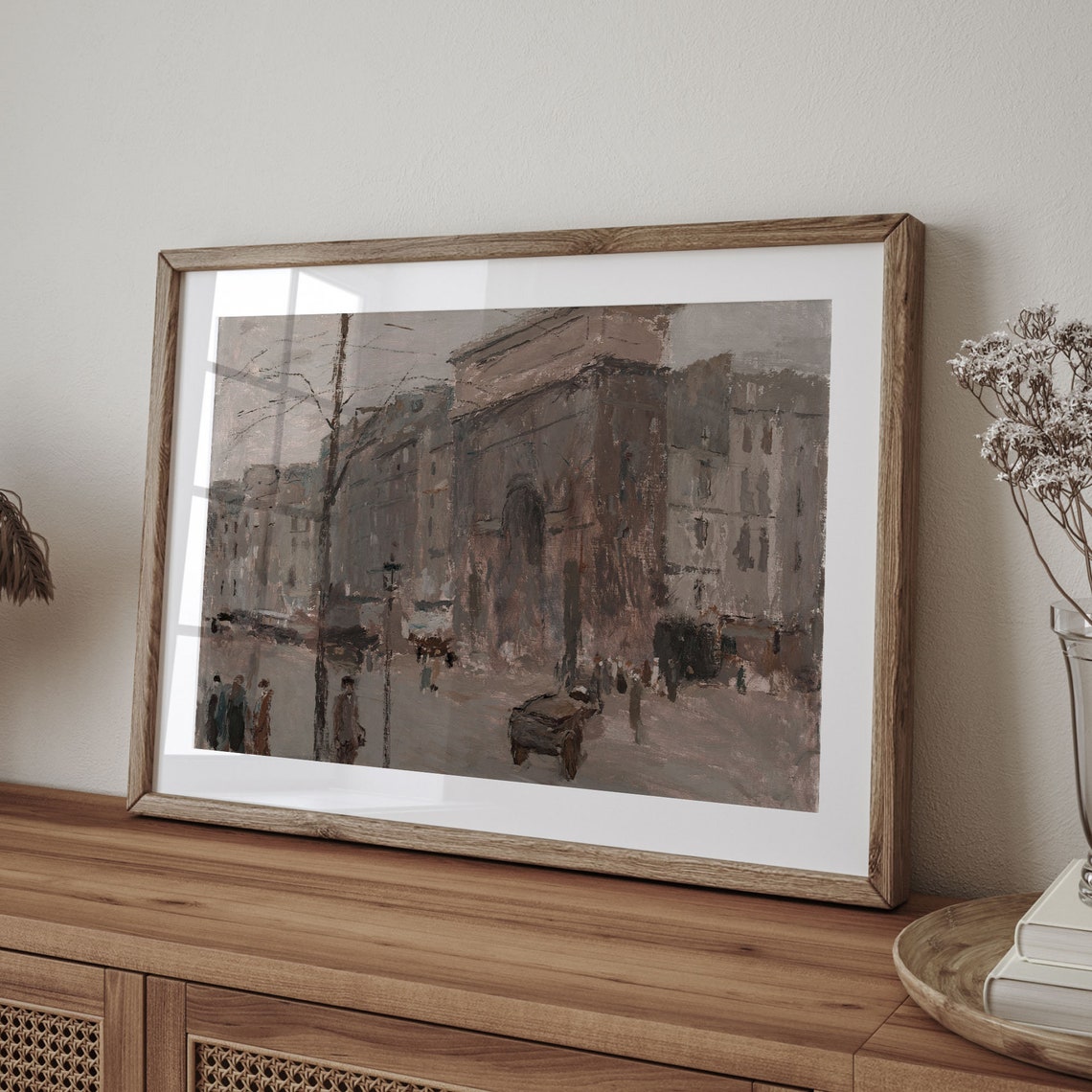 Vintage Impressionist Paris Street Triumphal Arch City Art Poster - Image 4
