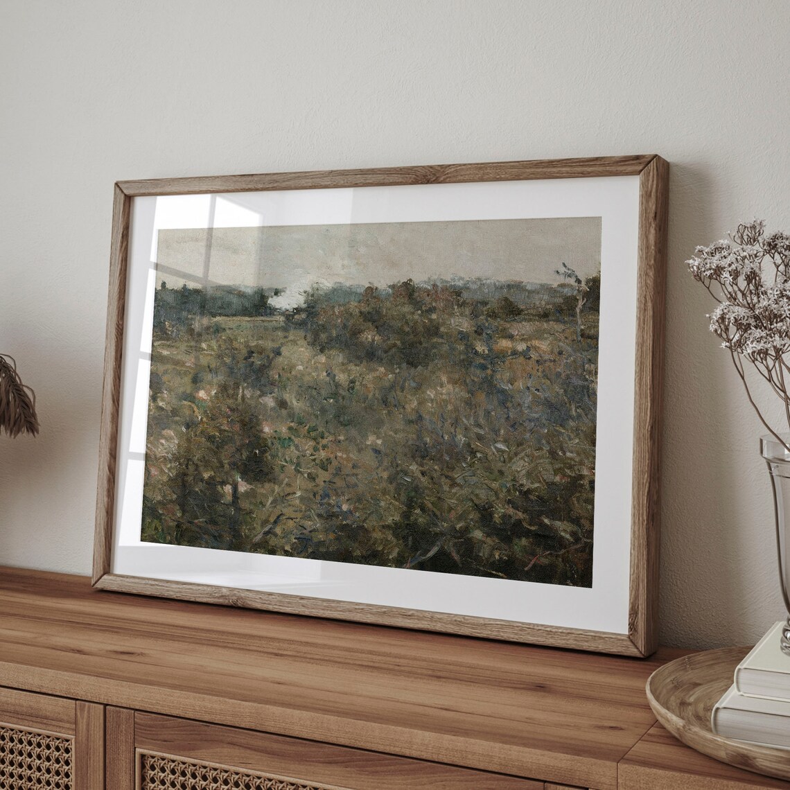 Vintage Meadow Landscape Art Print, Rustic Countryside - Image 4