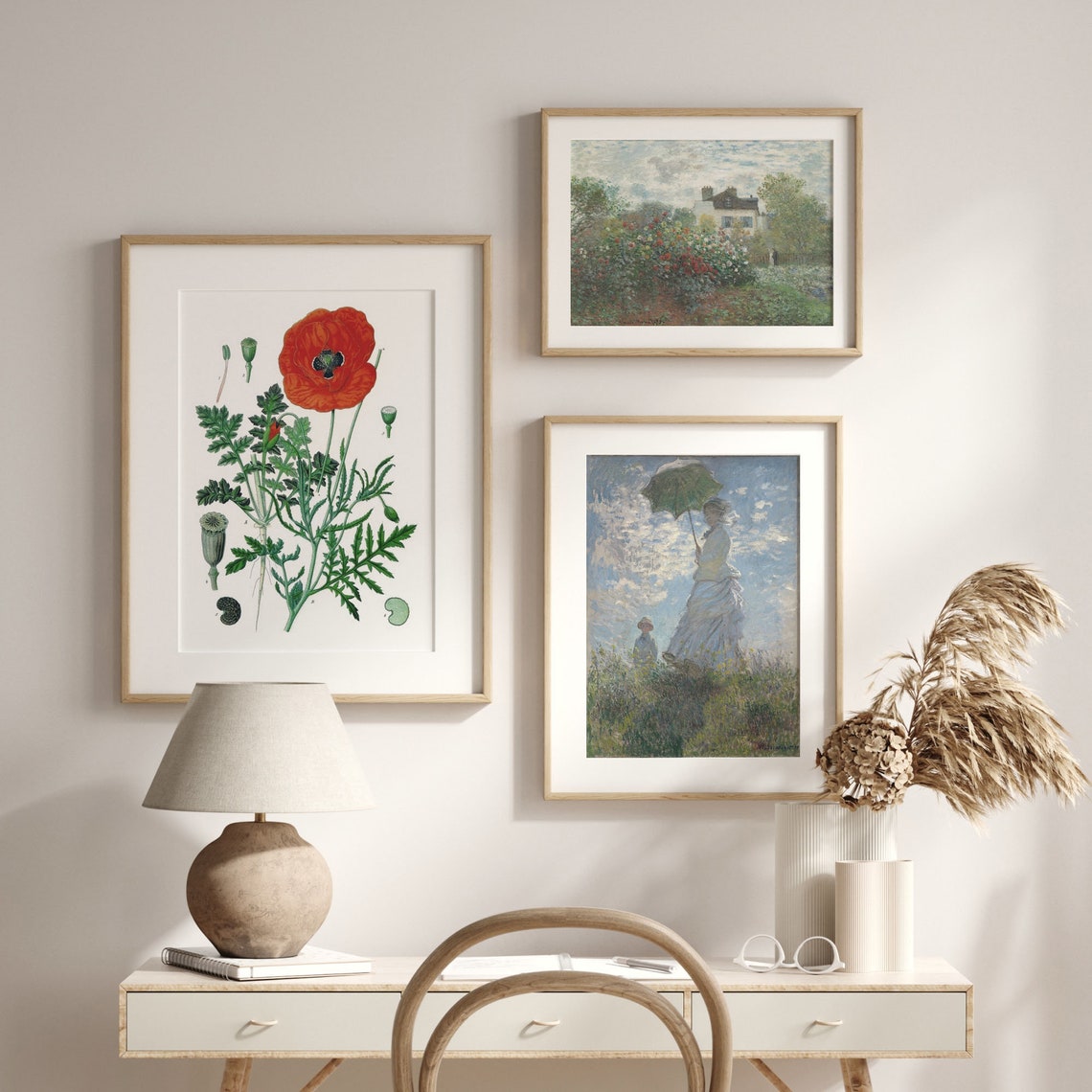 Vintage Red Poppy Botanical Illustration with Seed Pod Details Poster - Image 2