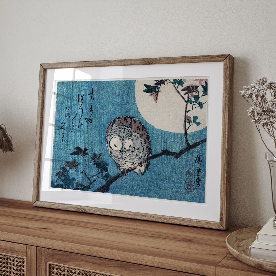 Utagawa Hiroshige Ukiyo-E Owl Print, Edo Period Poster - Image 4