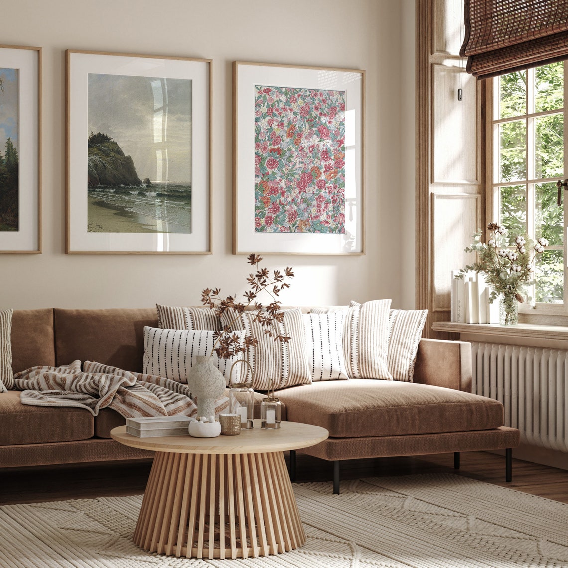 Chinese Porcelain Mille Fleurs Dense Floral Pattern Art Poster - Image 3