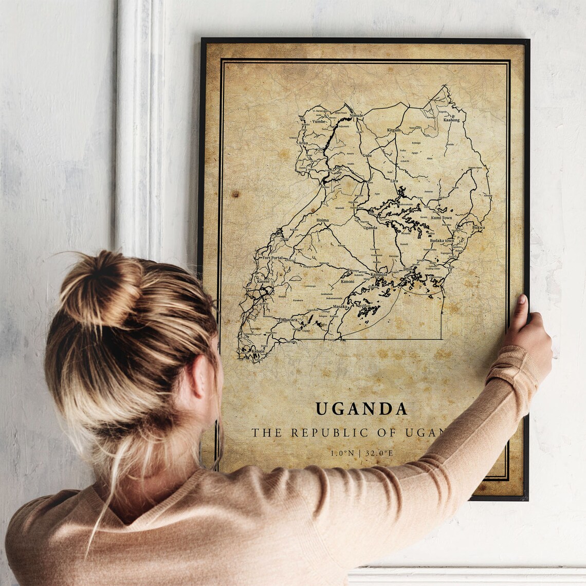 Uganda Vintage Map Poster Print, Travel Poster - Image 2