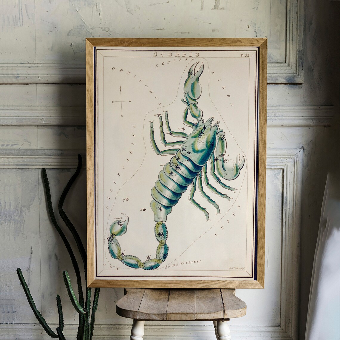 Scorpio Antique Space Painting Vintage Art Print - Image 4