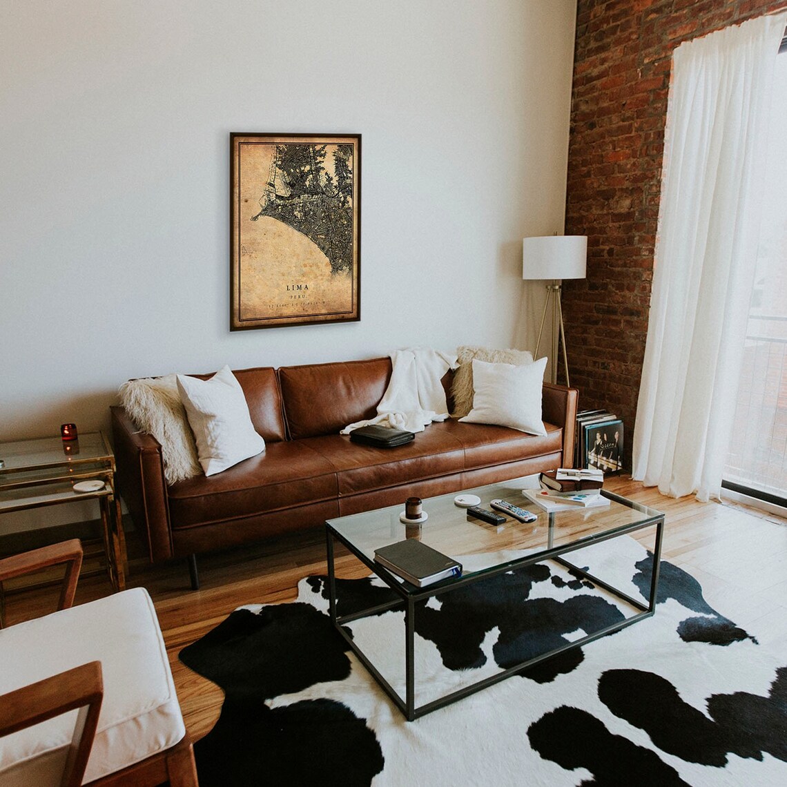 Lima Vintage Map Poster, Rustic Peru Travel Art - Image 3