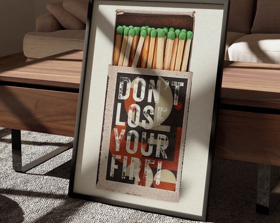Matchbox Photography Prints Retro Aesthetic Room Decor Motivational Wall Art Vintage Poster Maximalist Decor Funky Decor Retro Wall Art
