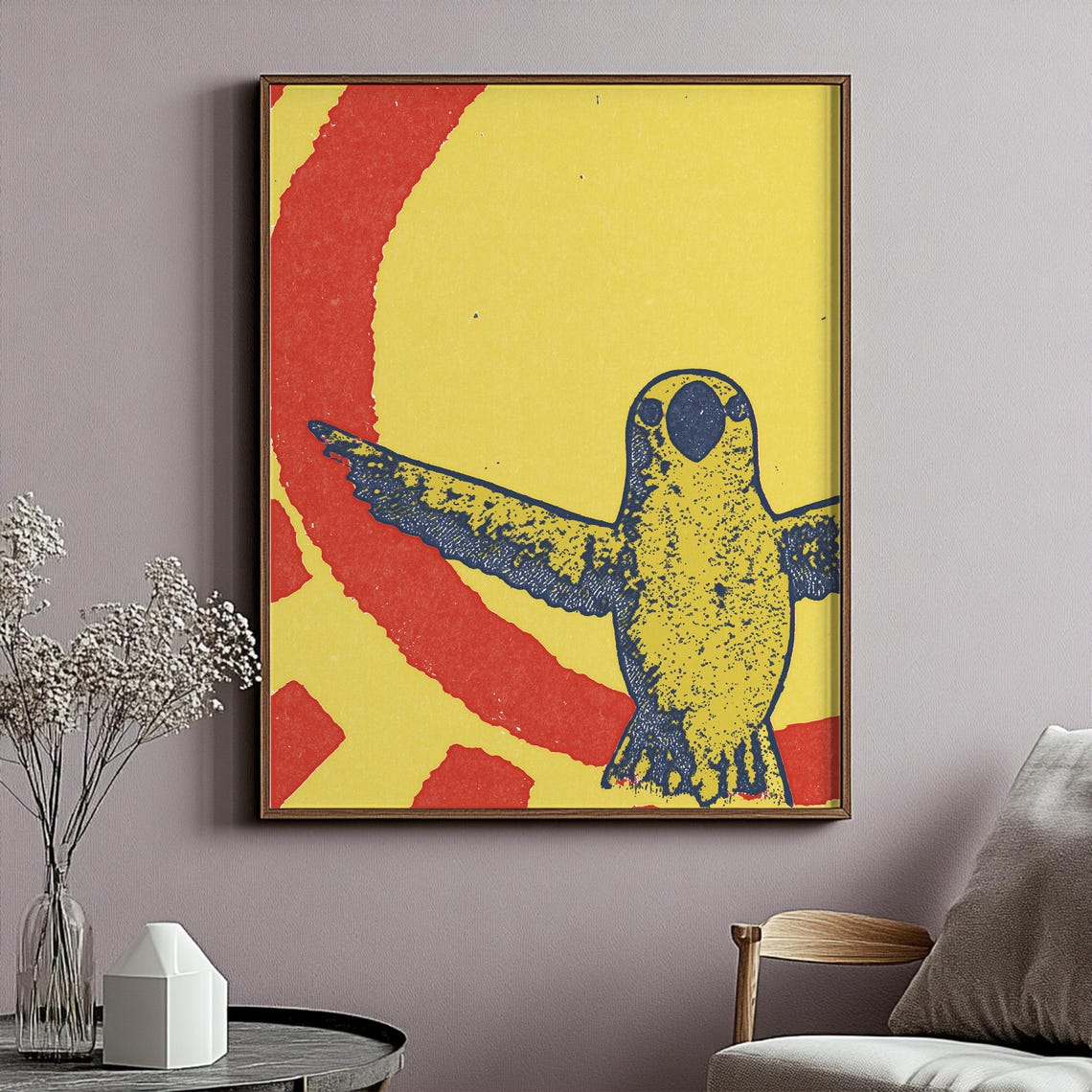 Parrot Sunburst Pop Art Print Bold Abstract Bird Poster Retro Inspired Tropical Wall Art - Image 3