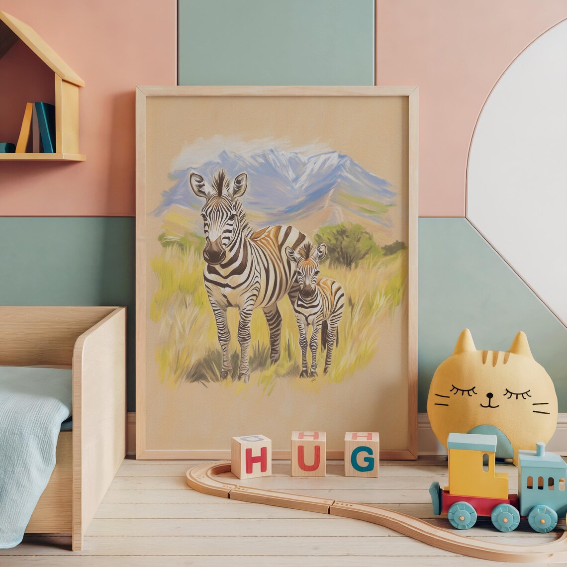 Nursery Zebras Safari Art Print, Kids Room Decor - Image 5