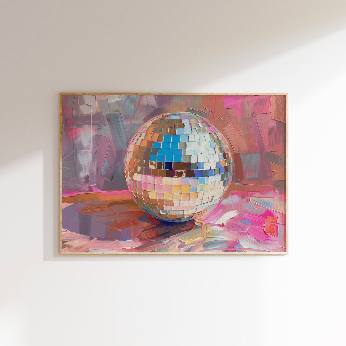 Mirrorball Aesthetic Music Poster, Dorm Decor