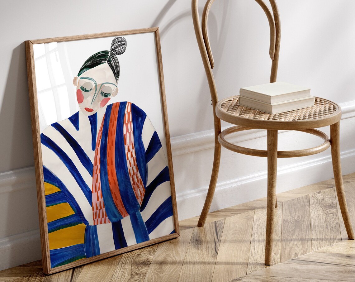 Abstract People Art, Minimalist Modern Wall Print - Image 3