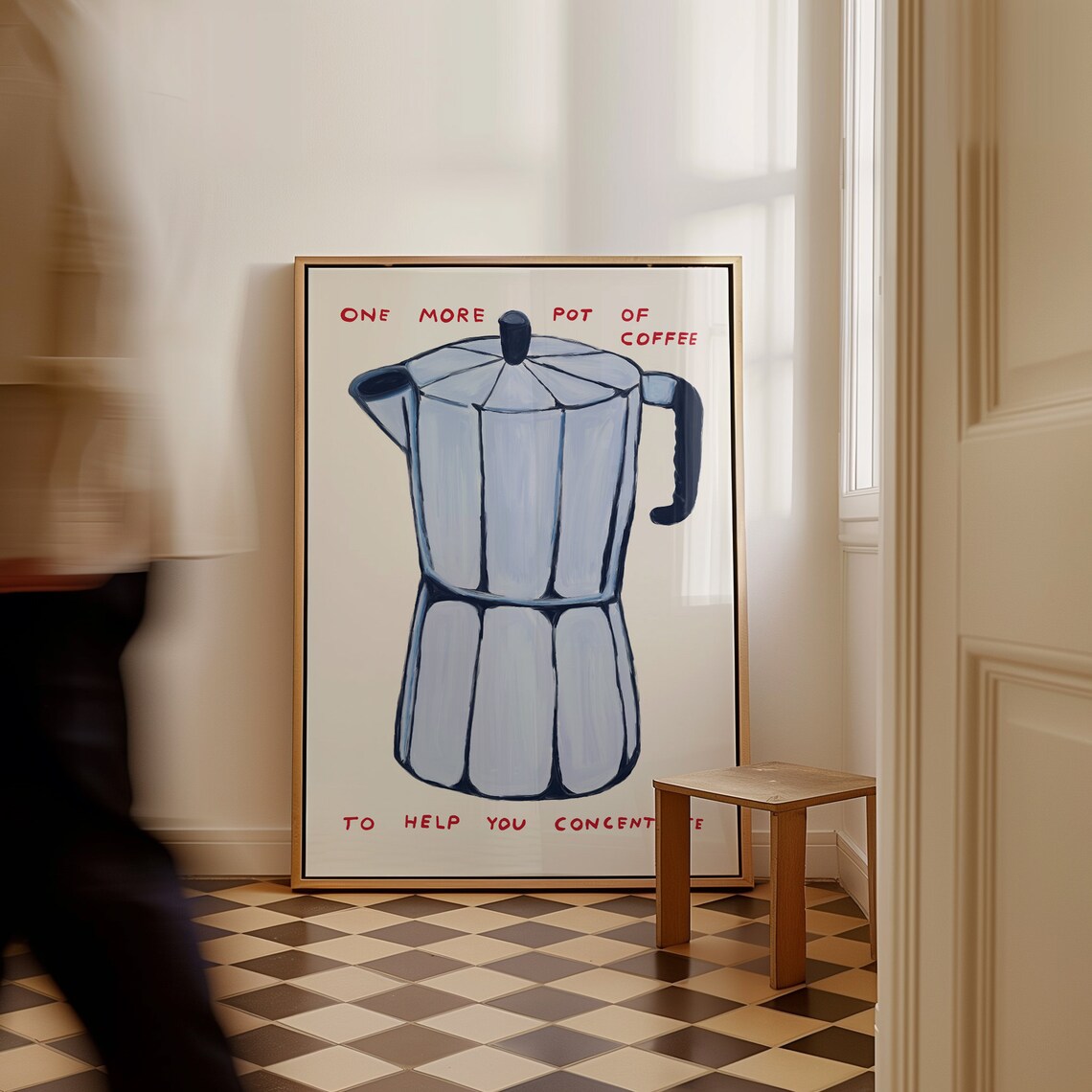 One More Pot Of Coffee To Help You Concentrate Moka Pot Kitchen Poster - Image 3