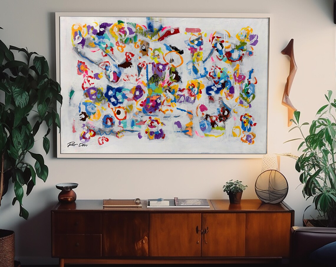 Abstract Flowers Modern Art Print, Contemporary - Image 6
