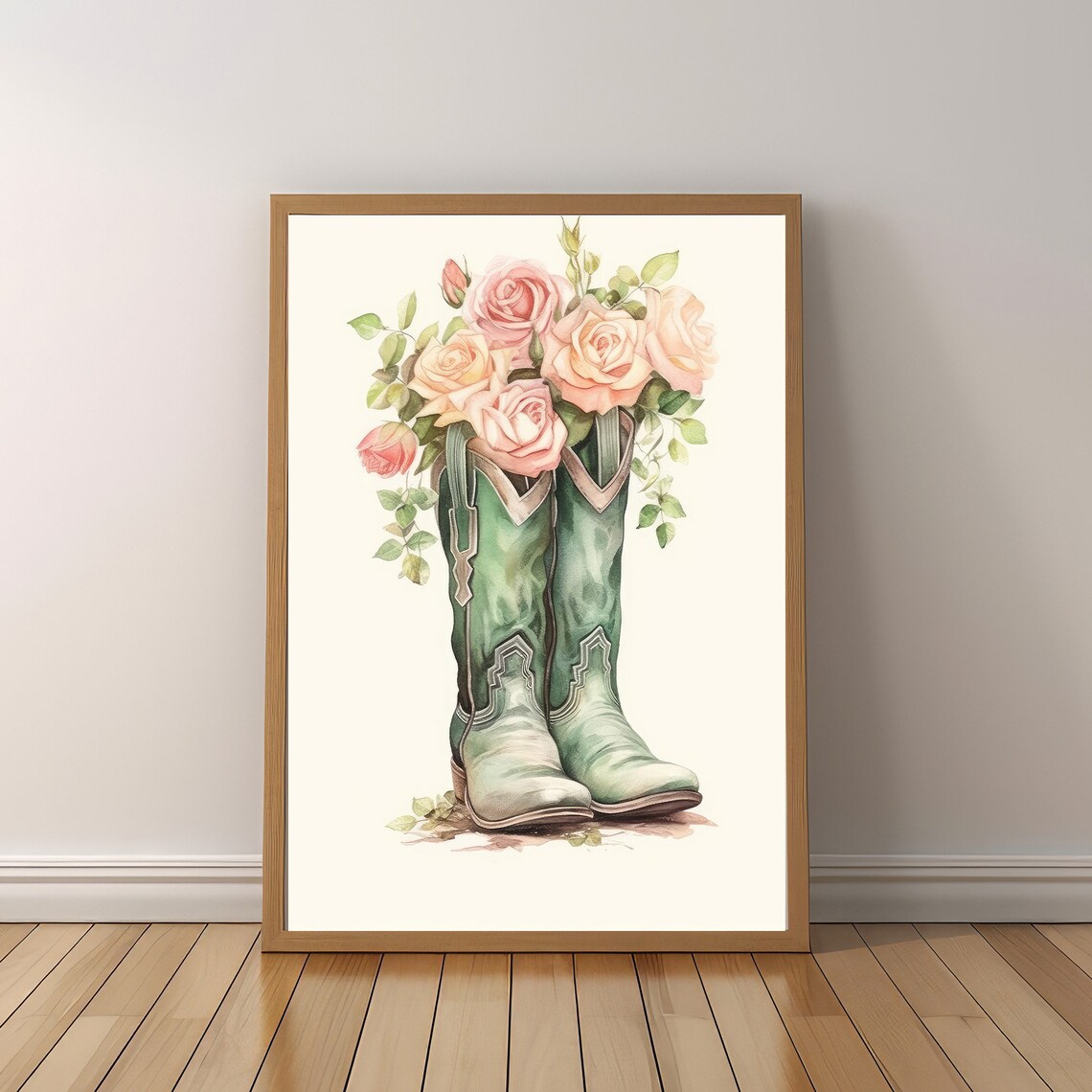 Cowgirl Boots Painting Print, Western Nursery Decor - Image 6