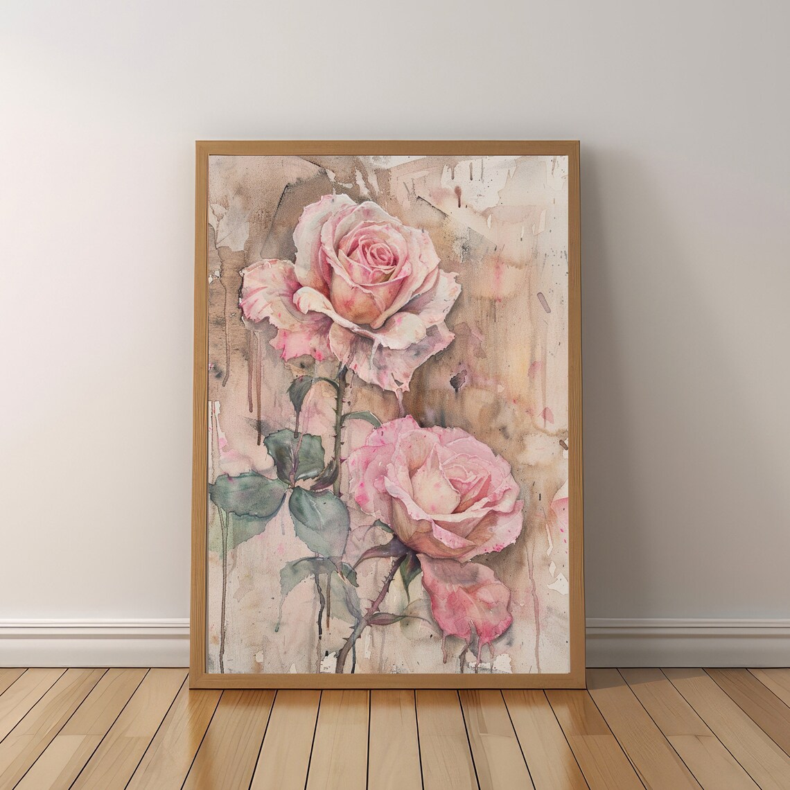 Vintage Rose Abstract Botanical Art Print - Image 6